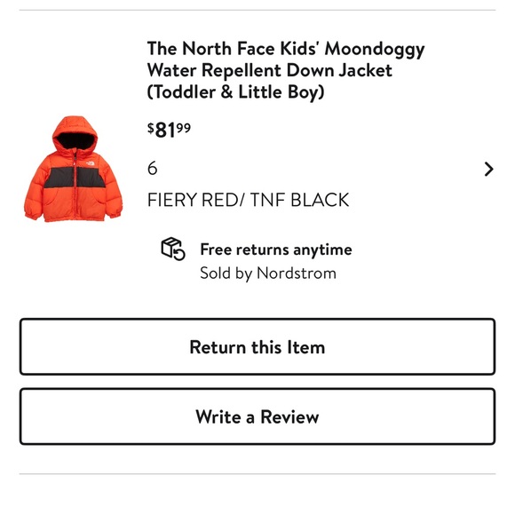 The North Face Moondoggy water repellent down jacket 6T - Picture 2 of 11